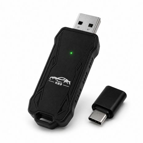 Беспроводной адаптер CarPlay / Android Auto K83 Wi-Fi 6 USB для авто, преобразователь проводного CarPlay в беспроводной