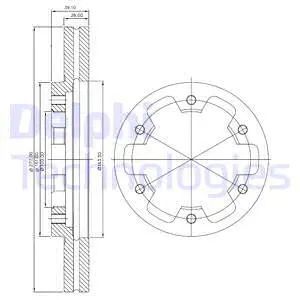 Диск тормозной FORD MAVERICK, NISSAN TERRANO, DELPHI (BG3422) Диск тормозной FORD MAVERICK, NISSAN TERRANO, DELPHI (BG3422)