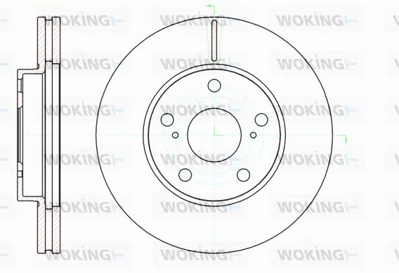Диск тормозной TOYOTA AURIS, WOKING (D6104310) Диск тормозной TOYOTA AURIS, WOKING (D6104310)