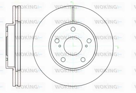 Диск тормозной TOYOTA AURIS, WOKING (D6104310)