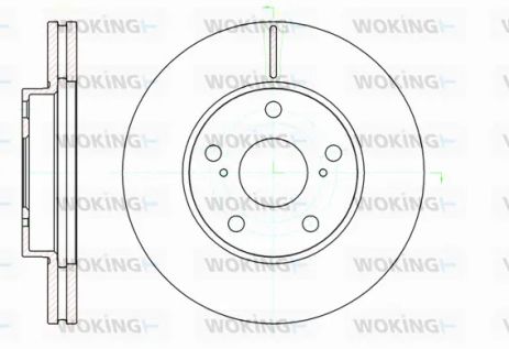 Диск тормозной TOYOTA AURIS, WOKING (D6104310) Диск тормозной TOYOTA AURIS, WOKING (D6104310)