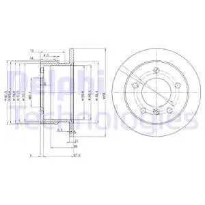 Диск гальмівний VW LT, MERCEDES-BENZ SPRINTER, DELPHI (BG3235) Диск гальмівний VW LT, MERCEDES-BENZ SPRINTER, DELPHI (BG3235)