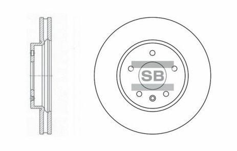 Диск тормозной PONTIAC TORRENT, HOLDEN CAPTIVA, SANGSIN (HI-Q) (SD3019)