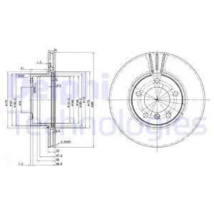 Диск тормозной BMW 5, DELPHI (BG3043) Диск тормозной BMW 5, DELPHI (BG3043)