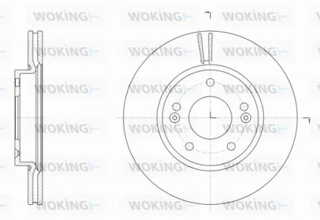 Диск тормозной HYUNDAI i30, WOKING (D6150710) Диск тормозной HYUNDAI i30, WOKING (D6150710)