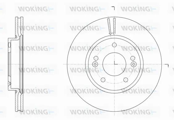 Диск тормозной HYUNDAI i30, WOKING (D6150710) Диск тормозной HYUNDAI i30, WOKING (D6150710)
