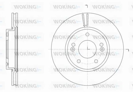 Диск тормозной HYUNDAI i30, WOKING (D6150710)