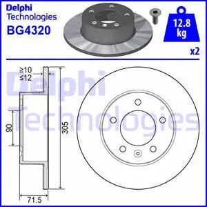 Диск тормозной NISSAN INTERSTAR, OPEL MOVANO, DELPHI (BG4320) Диск тормозной NISSAN INTERSTAR, OPEL MOVANO, DELPHI (BG4320)