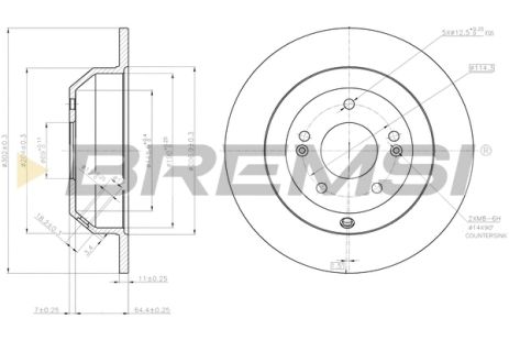 Диск тормозной HYUNDAI SANTA, KIA SORENTO, BREMSI (CD7873S) Диск тормозной HYUNDAI SANTA, KIA SORENTO, BREMSI (CD7873S)