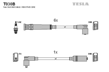 Комплект проводов зажигания, BMW 7, TESLA (T030B)