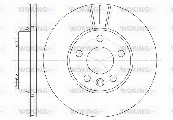 Диск тормозной SEAT ALHAMBRA, FORD GALAXY, WOKING (D649610) Диск тормозной SEAT ALHAMBRA, FORD GALAXY, WOKING (D649610)