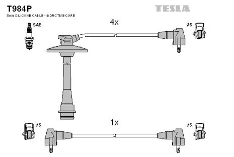 Комплект проводов зажигания, TOYOTA RAV4, TESLA (T984P)
