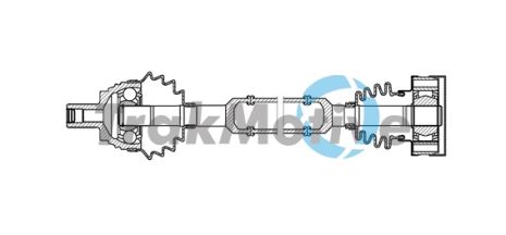 TRAKMOTIVE SEAT піввісь прав. L=780mm, L2=780mm 36 зуб. LEON 1.4 16V 06-12, SKODA OCTAVIA II Combi (1Z5) 1.4 0