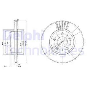 Диск тормозной VOLVO S70, DELPHI (BG2841) Диск тормозной VOLVO S70, DELPHI (BG2841)