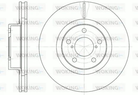 Диск тормозной TOYOTA GT, SUBARU LEGACY, WOKING (D671510) Диск тормозной TOYOTA GT, SUBARU LEGACY, WOKING (D671510)