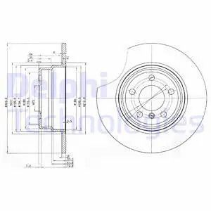 Диск тормозной BMW X5, DELPHI (BG3629) Диск тормозной BMW X5, DELPHI (BG3629)