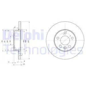 Диск гальмівний VW CALIFORNIA, DELPHI (BG3415) Диск гальмівний VW CALIFORNIA, DELPHI (BG3415)