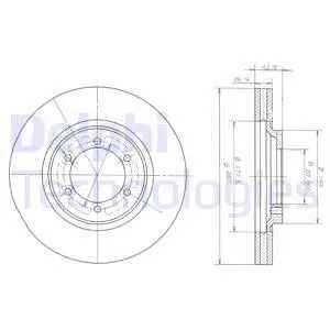 Диск гальмівний HYUNDAI TERRACAN, DELPHI (BG3936) Диск гальмівний HYUNDAI TERRACAN, DELPHI (BG3936)