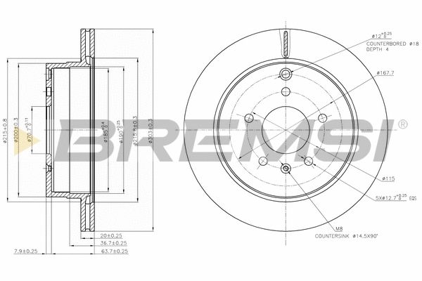 Диск тормозной CHEVROLET CAPTIVA, OPEL ANTARA, BREMSI (CD7660V) Диск тормозной CHEVROLET CAPTIVA, OPEL ANTARA, BREMSI (CD7660V)