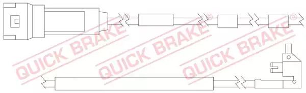 WS 0129 A QUICK BRAKE Датчик зносу гальмівних колодок WS 0129 A QUICK BRAKE Датчик зносу гальмівних колодок
