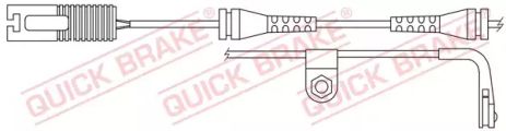Датчик зносу гальмівних колодок (задніх) BMW 5 (E39) 97-04 (L=1100mm), QUICK BRAKE (WS0202A)