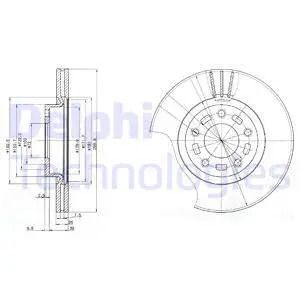 Диск гальмівний MAZDA 5, DELPHI (BG3928) Диск гальмівний MAZDA 5, DELPHI (BG3928)