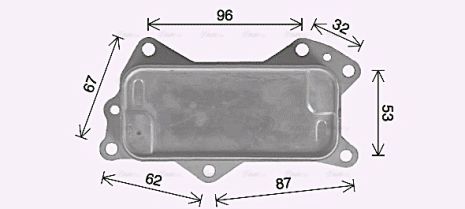 масляный радиатор, двигательное масло, JEEP CHEROKEE, DODGE JOURNEY, AVA COOLING (JE3079)