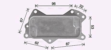масляный радиатор, двигательное масло, JEEP CHEROKEE, DODGE JOURNEY, AVA COOLING (JE3079)