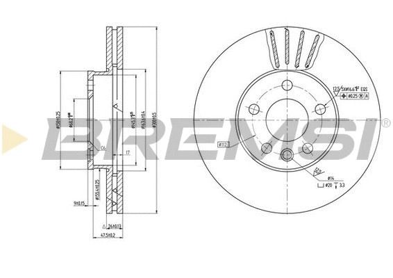 Диск тормозной FORD GALAXY, SEAT ALHAMBRA, BREMSI (CD7559V) Диск тормозной FORD GALAXY, SEAT ALHAMBRA, BREMSI (CD7559V)