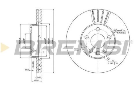 Диск тормозной FORD GALAXY, SEAT ALHAMBRA, BREMSI (CD7559V) Диск тормозной FORD GALAXY, SEAT ALHAMBRA, BREMSI (CD7559V)