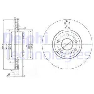 Диск гальмівний MERCEDES-BENZ VITO, DELPHI (BG3838) Диск гальмівний MERCEDES-BENZ VITO, DELPHI (BG3838)