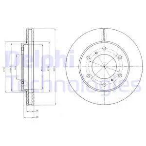 Диск гальмівний FIAT FULLBACK, MITSUBISHI L200, DELPHI (BG4257) Диск гальмівний FIAT FULLBACK, MITSUBISHI L200, DELPHI (BG4257)