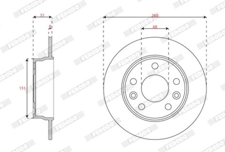 Диск тормозной FERODO (DDF3045C) Диск тормозной FERODO (DDF3045C)