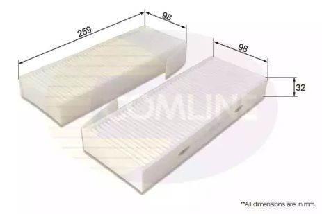 EKF370-2 Comline Фільтр салону