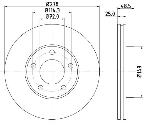 Диск гальмівний NISSAN LAFESTA, HAIMA (FAW), NISSHINBO (ND5001K) Диск гальмівний NISSAN LAFESTA, HAIMA (FAW), NISSHINBO (ND5001K)