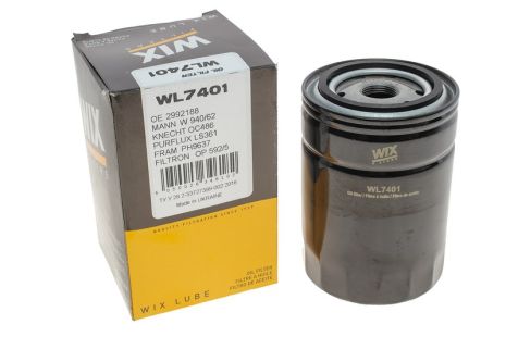Фильтр масляный двигателя WL7401/OP592/5 (пр-во WIX-Filtron UA)