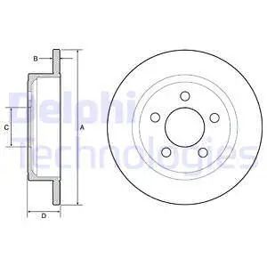 Диск тормозной JEEP CHEROKEE, DELPHI (BG4648) Диск тормозной JEEP CHEROKEE, DELPHI (BG4648)