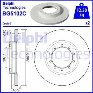 Диск гальмівний FORD TRANSIT, DELPHI (BG5102C) Диск гальмівний FORD TRANSIT, DELPHI (BG5102C)