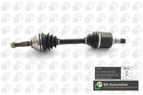 Приводной вал, RENAULT KOLEOS, NISSAN QASHQAI, BGA (DS6317L)