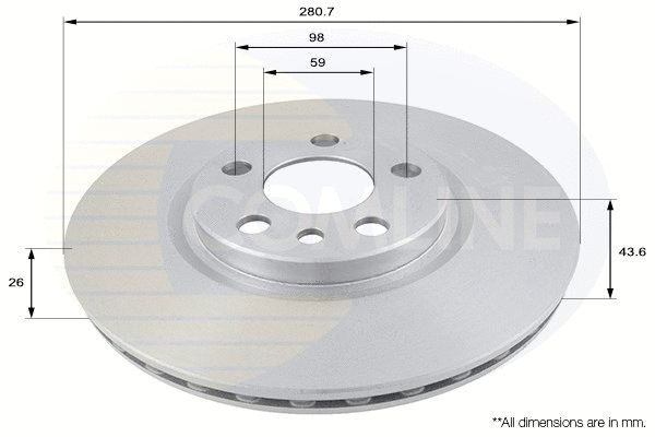 Диск гальмівний LANCIA ZETA, CITROËN EVASION, COMLINE (ADC1522V) Диск гальмівний LANCIA ZETA, CITROËN EVASION, COMLINE (ADC1522V)