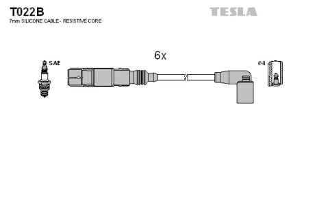 Комплект проводов зажигания, MERCEDES-BENZ V-CLASS, TESLA (T022B)