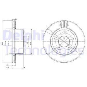 Диск гальмівний JEEP CHEROKEE, DELPHI (BG3533) Диск гальмівний JEEP CHEROKEE, DELPHI (BG3533)
