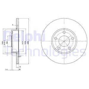 Диск тормозной AUDI A6, DELPHI (BG2749) Диск тормозной AUDI A6, DELPHI (BG2749)