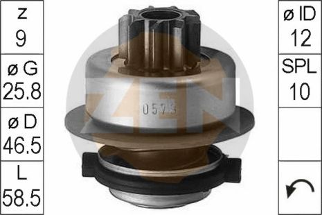 Привод с механизмом свободного хода, стартер ZN0579 ROVER AUSTIN Привод с механизмом свободного хода, стартер ZN0579 ROVER AUSTIN