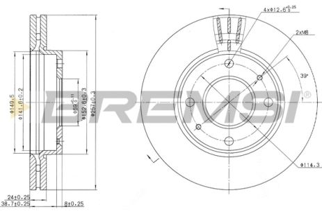 Диск тормозной KIA CERATO, SAAB 9-3, BREMSI (CD7270V) Диск тормозной KIA CERATO, SAAB 9-3, BREMSI (CD7270V)