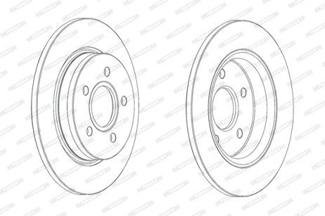 Диск тормозной FORD FOCUS, FERODO (DDF2061C)