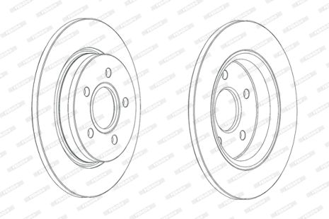 Диск тормозной FORD FOCUS, FERODO (DDF2061C)