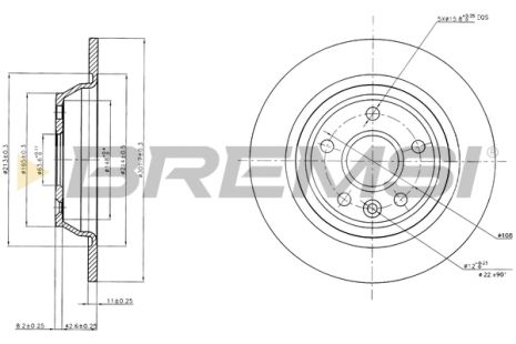Диск тормозной LAND ROVER, FORD MONDEO, BREMSI (CD7616S)