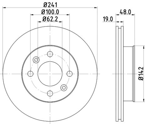 Диск гальмівний INOKOM GETZ, HYUNDAI GETZ, NISSHINBO (ND6017)