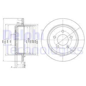 Диск гальмівний JEEP GRAND CHEROKEE, DELPHI (BG3073) Диск гальмівний JEEP GRAND CHEROKEE, DELPHI (BG3073)